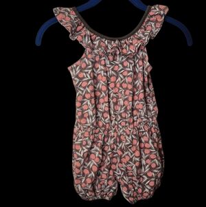 Old Navy Pink Floral Ruffle Romper